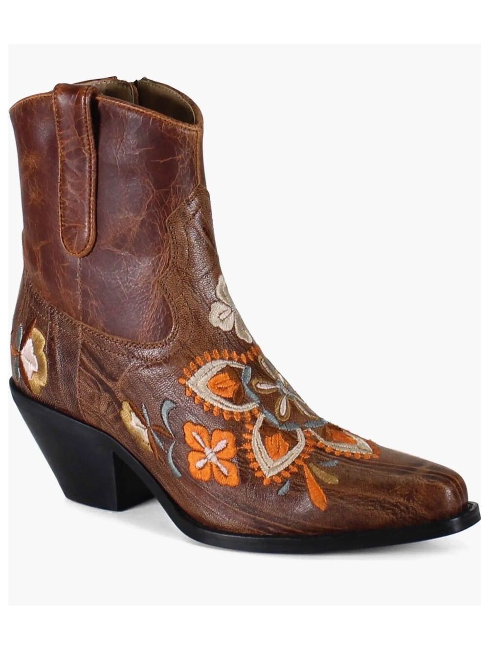 Diba True Cains Ville Embroidered Western Style Boots in Leather Upper. Sz 7.5